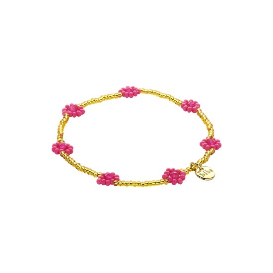 Nieuwe Collectie - Armband - Biba - Bloemen - Flower - Full Bloom - Roze