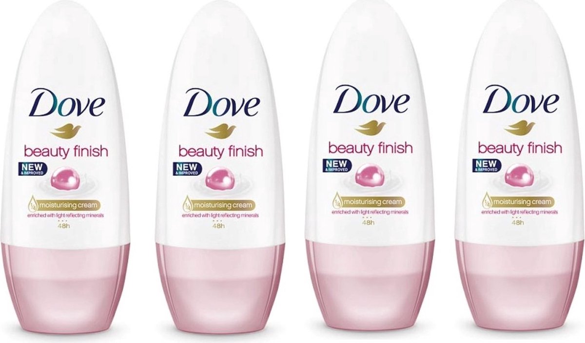 Goedkoopste Dove - Deodorant - Roller - Beauty Finish - 50ml x 4
