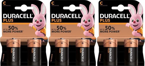 Duracell Plus Batterijen C - 3 x 2 stuks