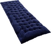 XL matras voor campingbed, zacht comfortabel katoen dik slaapmatras pad, dik marineblauw