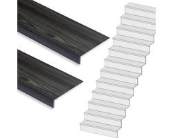 Traprenovatie set - rechte trap - 13 treden SPC toplaag Antraciet