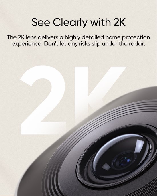 eufy Security Indoor Cam C220 - Caméra de sécurité résolution 2K avec PTZ 360°