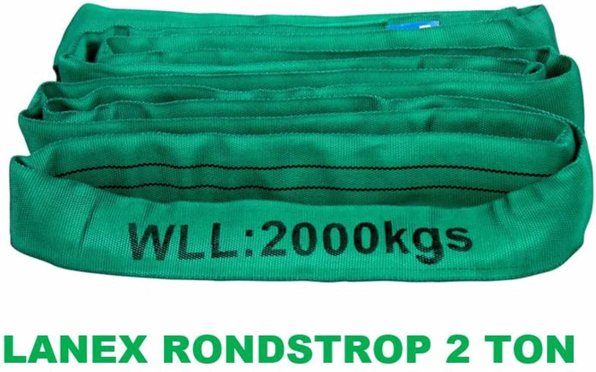 Lanex Rondstrop 2 ton - 03 meter - groen
