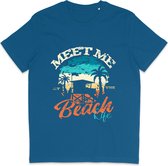 Dames Heren T Shirt - Beach Life - Zomer - Blauw - M