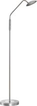 Fischer & Honsel - Vloerlamp Tallri - 1x LED 7,5 W (incl.) - Mat Nikkelkleurig Metaal - Satijnglas