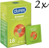 Préservatifsf Durex - Arouser (Tickle Me) - 36 pièces (3x12) - Avec nervures et points - Discrètement emballé - Avec remise de quantité