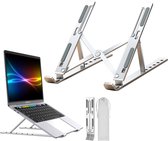 Laptopstandaard - Universeel - Verstelbaar - Inklapbaar - Aluminium - Voor: MacBook Air Pro, Acer, Dell, meer 10-16.8-inch laptops en tablets