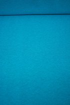 French terry melange uni petroleum blauw 1 meter - modestoffen voor naaien - stoffen Stoffenboetiek