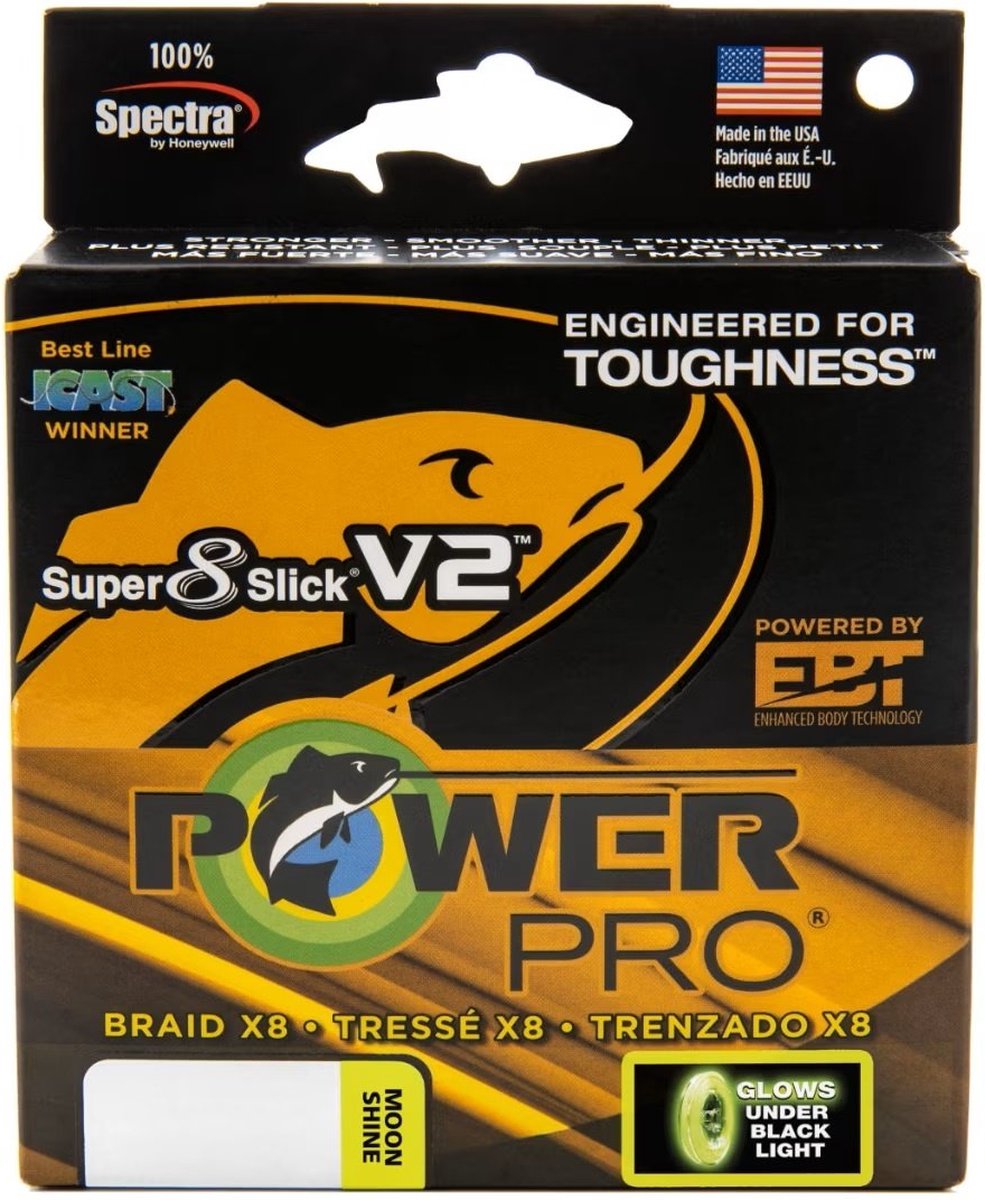Power Pro Super 8 Slick V2 Gevlochten Vislijn 135 M Groen 0.130 mm