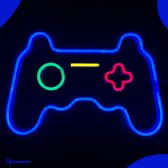 Neon Lamp - Game Controller Blauw Playstation - Dimbaar - Incl. Ophanghaakjes - Neon Sign - Neon Verlichting - Neon Led Lamp - Wandlamp - Mancave