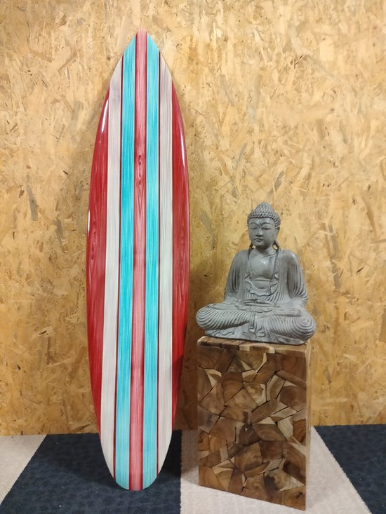 Red & Blue - Surfplank Surfboard - Decoratie - 150cm