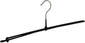 De Kledinghanger Gigant - 20 x Broekspeld / broekhanger / pantalonhanger / rokhanger metaal met zwarte anti-slip coating, 42 cm
