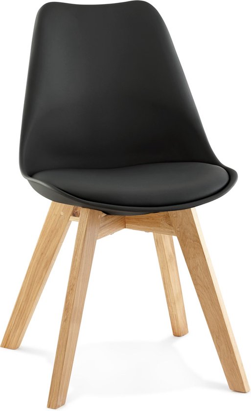Alterego Zwarte, moderne stoel 'TEKI'
