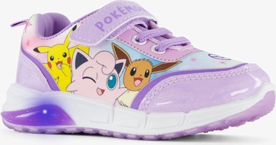 Pokemon meisjes sneakers paars met lichtjes - Maat 25