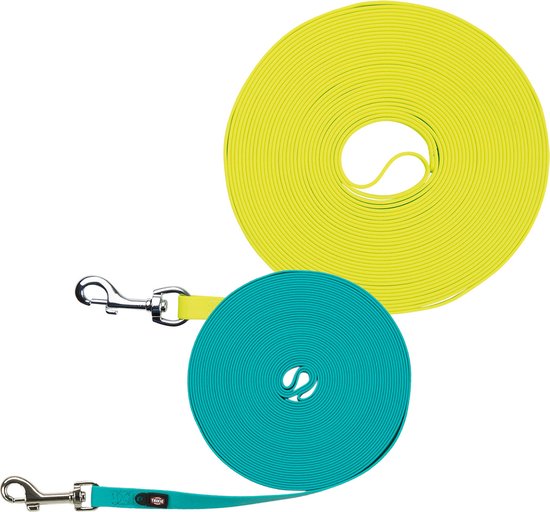 Foto: Trixie easy life sleeplijn 17mm neon geel hondenriem 500 cm