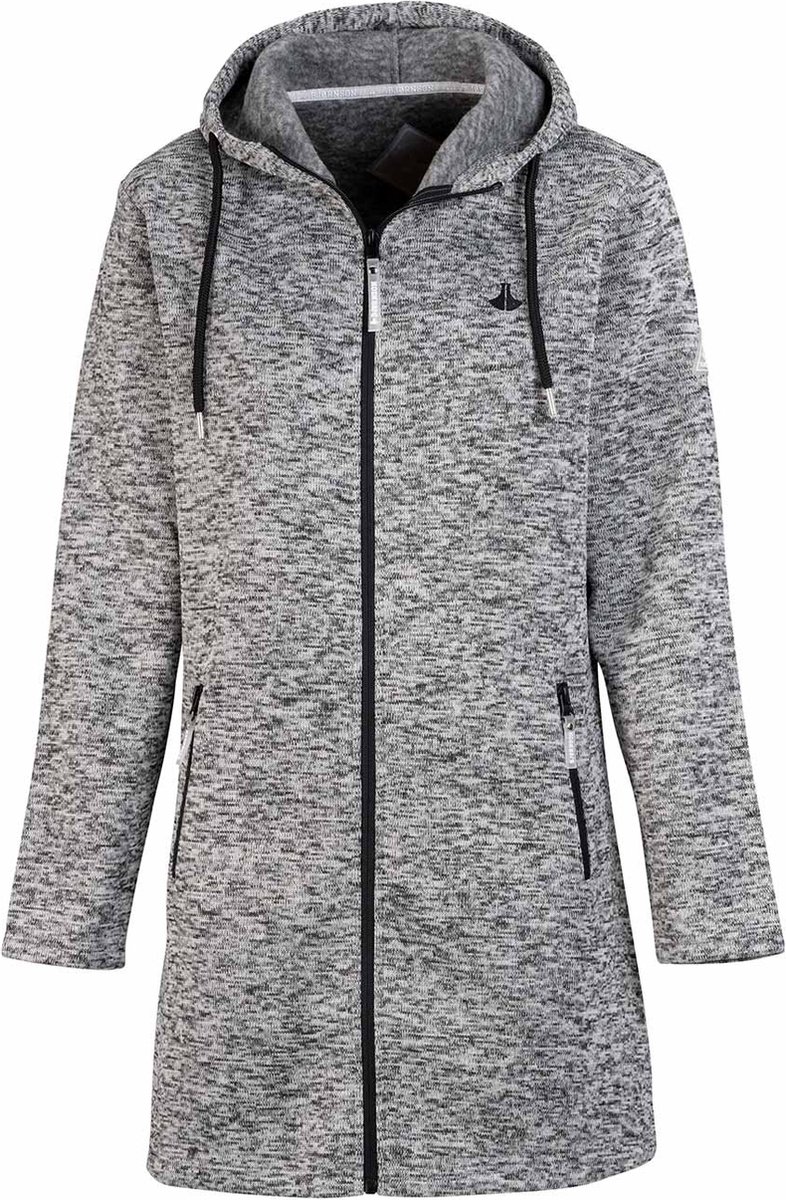 BJØRNSON Noomi Gebreid Parka Vest Dames 4 Seizoenen Hooded Grijs