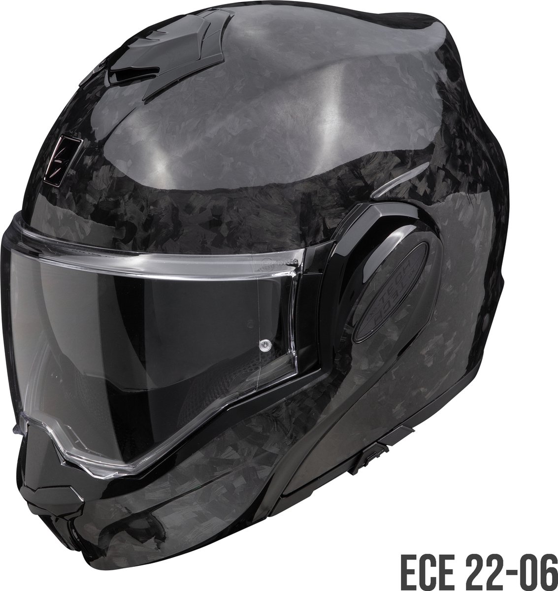Scorpion helm EXO-Tech Evo Onyx Forged Carbon maat XL