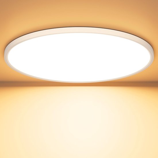 Delaveek-Ronde Drievoudige LED Plafondlamp-40*40*2.5cm-36W 4000LM-Warm Wit 3000K- IP44