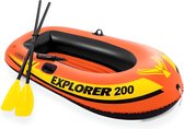 Intex Explorer 200 SET - Opblaasboot Met Peddels - Opblaasbaar Bootje - Intex Boot - Opblaasboot - Opblaasbootje Kinderen - Opblaasbootje Volwassenen - Gratis waterproof bag