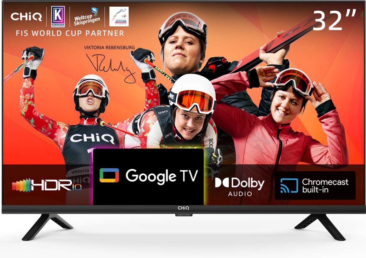 CHiQ L32H7G - Smart TV 32 Inch - HD - Google TV - Randloos Ontwerp - Google Assistent op Prijzenvolger.com