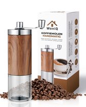 WoniQ Handmatige koffiemolen - Luxe Bonenmaler - Koffiemolen handmatig met verstelbare maalstanden - koffiebonen maler van sterk RVS - Keramisch Maalsysteem - Koffiemaler