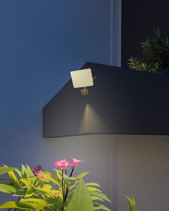Calex Smart Outdoor Straler - Slimme LED Schijnwerper - LED Floodlight met bewegingssensor - Voor buiten - 24W
