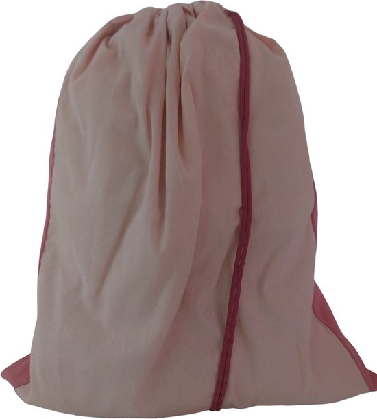 Bluvardi katoenen waszak -XL- met trekkoord - Sport- old pink