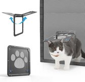 NOVOB® Kattenluik Hordeur, Kattendeur binnendeur (29 x 24cm) - Hondenluik - Geschikt voor katten en kleine honden (+/- 15kg)