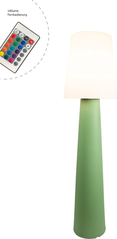 8 seasons No. 1 - Design Lamp Staand - H160cm. - Verlichting binnen / buiten - 16 RGB kleuren - Led - Mint Groen
