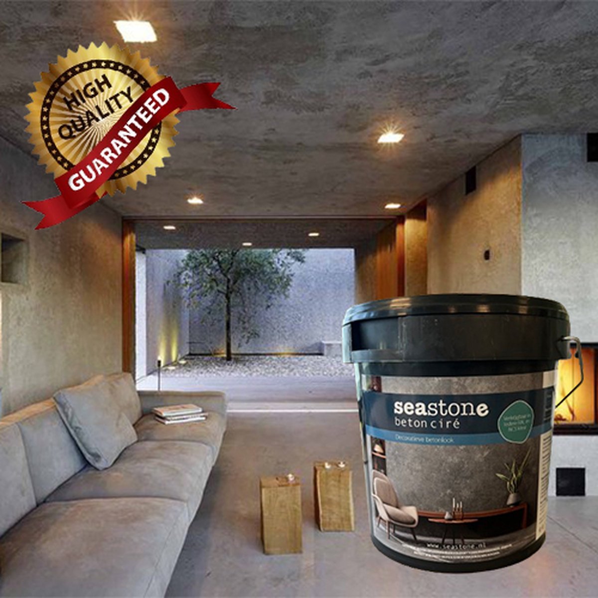 SeaStone Beton Ciré 5 kg/7m2 in 2 lagen - Seastone Concrete