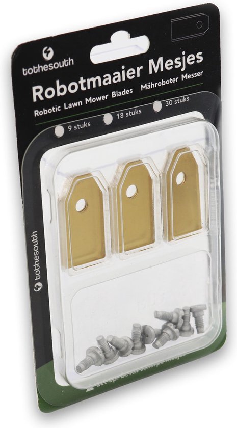To the South® Lames de tondeuse à gazon robotisées en titane adaptées à Husqvarna Automower Aspire R4 - 9 pièces