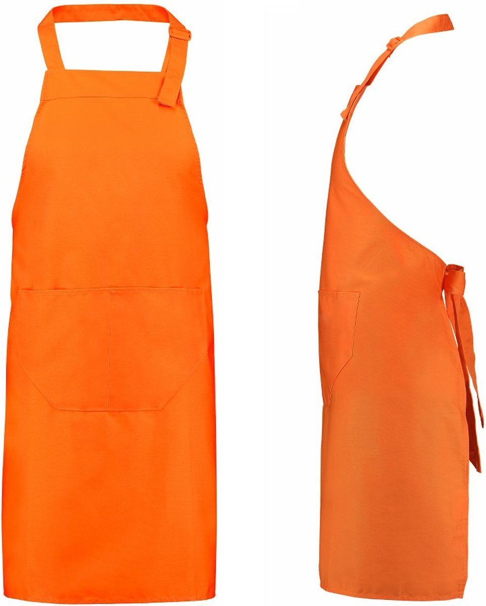 Benza schort - Kookschort voor Koningsdag voetbal EK-WK - Oranje 75 x 85 cm - 10 stuks