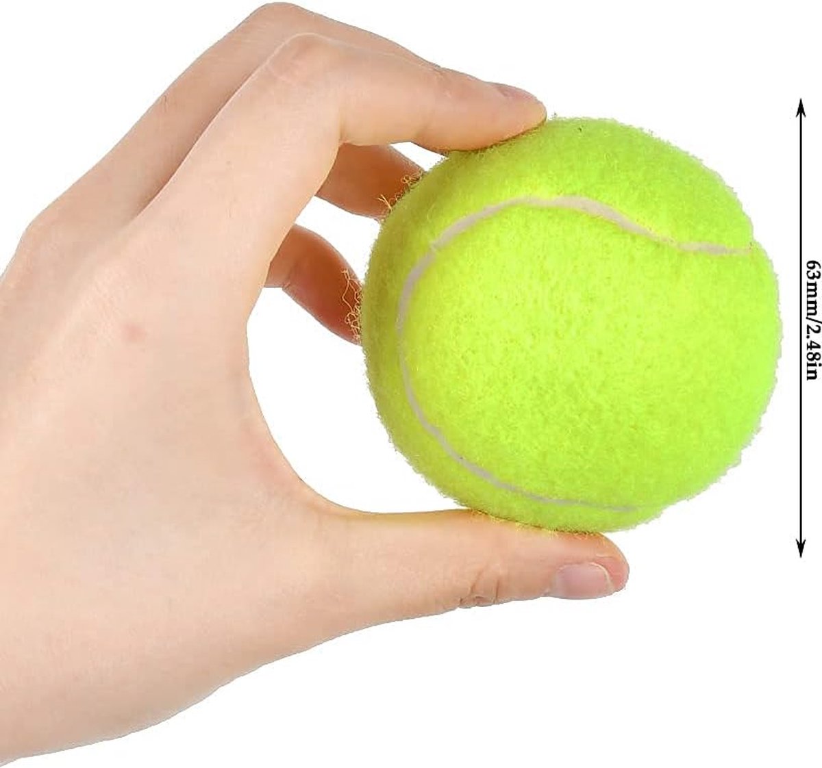 Lot De 18 Balles De Tennis Pour Chien - Diamètre 5cm, Jaune, Pour Lance-balles Et Jeu - 9
