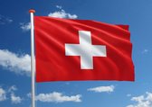 *** Grote Zwitserse Vlag 150x90cm - Swiss - Polyester - van Heble® ***