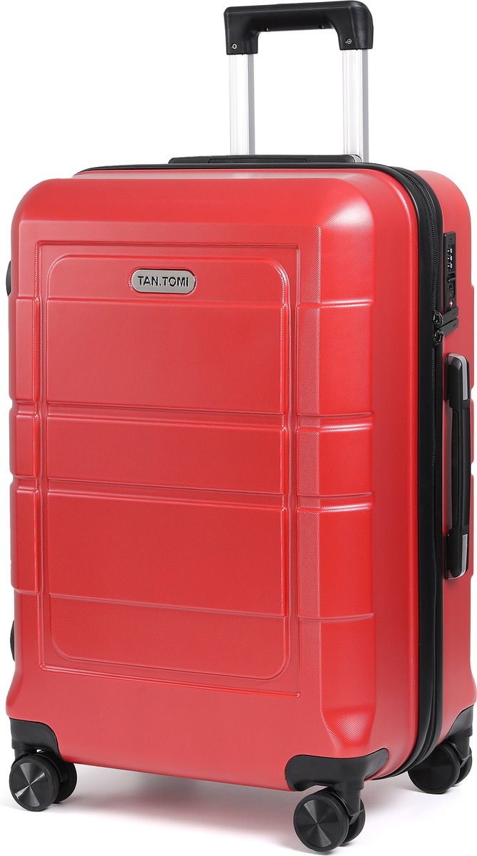 TAN.TOMI Reiskoffer 95L - Harde Koffer - Handbagage & Ruimbagage - Trolley Koffer met 4 Wielen en Cijferslot - Lichtgewicht & Stevig