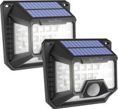 2x solar lampen voor buiten 32 LED 120 ° PIR sensor brede hoek waterdichte wandlamp voor tuinpad veiligheidslamp