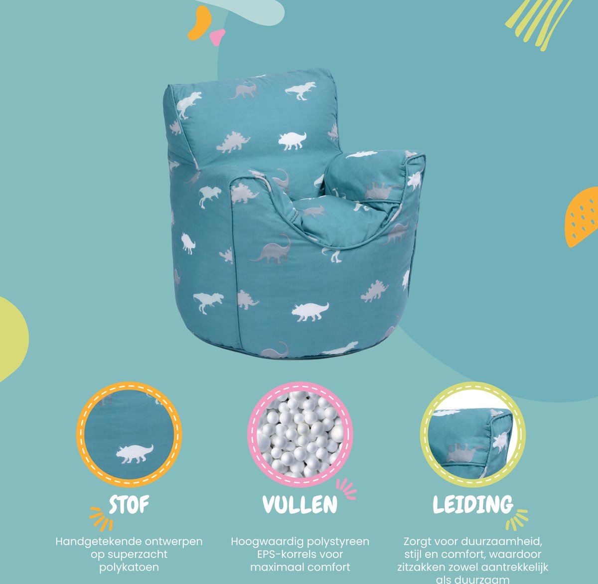 Zitzakken Zitzakken Kids Kinderfauteuil - afbeelding 5