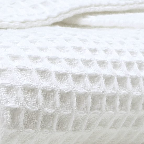 Forfait Fête des Mères : Badjas Waffle S & Serviette Hammam 90x165cm Marine