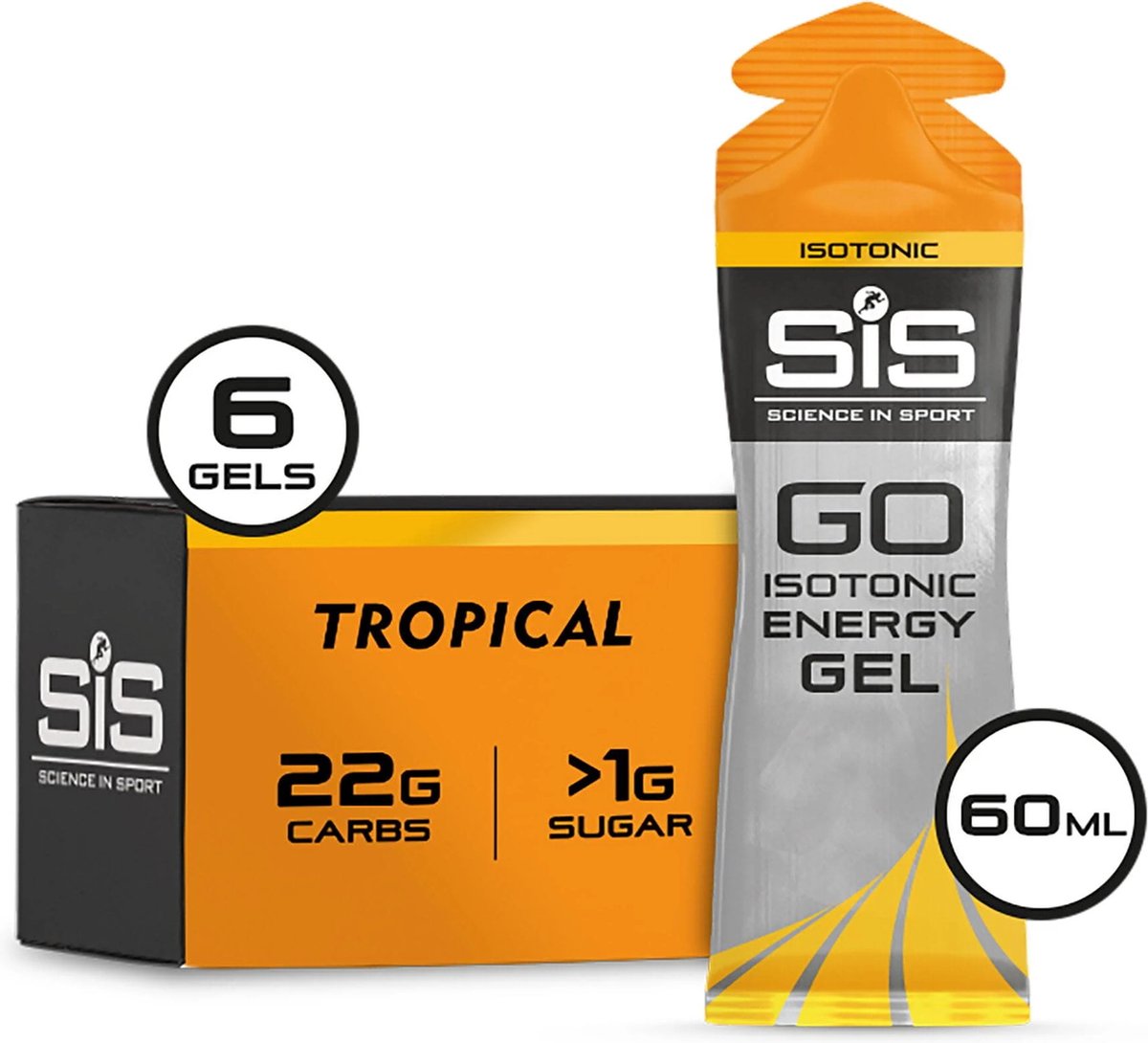 Goedkoopste Science in Sport - SiS Go Isotonic Energygel - Energie gel - Isotone Sportgel - Tropical Smaak - 6 x 60ml