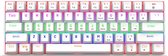 MGB V900 - Toetsenbord Gaming Mechanisch Ergonomisch QWERTY Compact 61-Keys RGB Anti-Ghosting Wit