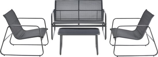Salon de jardin 4 pièces Anzi lounge gris