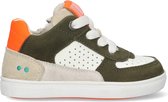 BunniesJR 224303-569 Baskets pour femmes basses Garçons - Vert / Grijs/ Wit/ Oranje - Cuir - Lacets