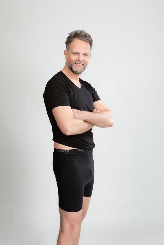 Yvanta Underwear - Stoma-ondergoed - Herenboxer - Maat L– zwart
