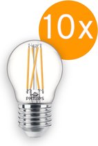 Doos 10 stuks Philips LED filament kogellamp E27 3.2W/927-922 250lm DimTone Cri90 P45