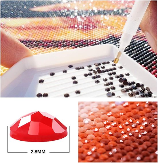 Kit Diamant Painting 30x40 Cm – Perles Rondes – Thème Art Blanc – DIY
