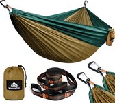 reis- en campinghangmat, ultralicht, draagvermogen 300 kg, ademend, sneldrogend parachute-nylon, voor binnen en buiten, tuin, 300x200cm