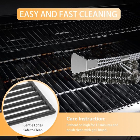 GFTIME 38,9cm 7636 Flavorizer Bars voor Weber Spirit ? 300-Serie, Spirit E310 S310 E320 S320 E330 S330 Gasgrills met aan de voorzijde gemonteerde bedieningspanelen, Porselein-geëmailleerde