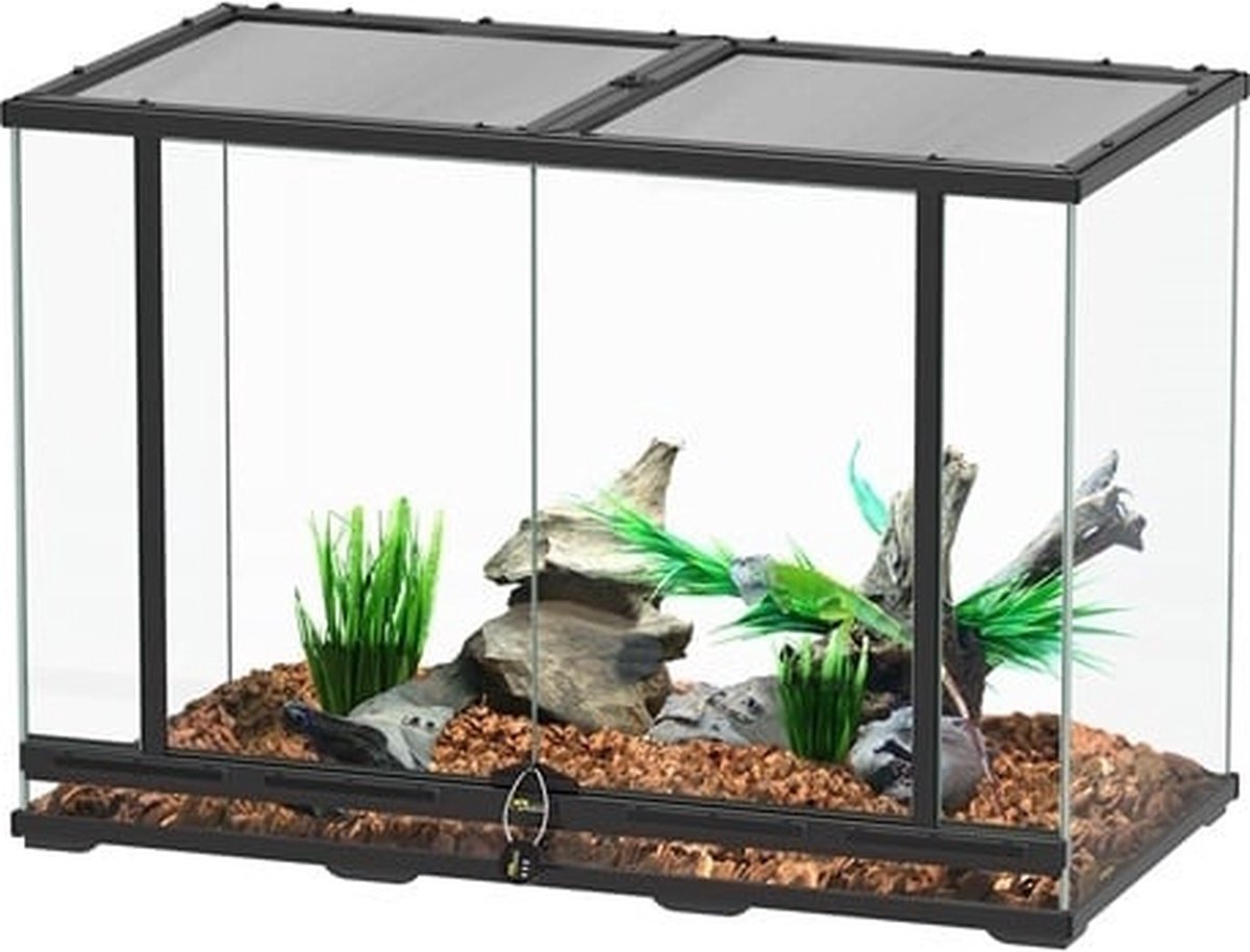 TerrAtlantis Smart Line terrarium zwart 88x45x60 cm voor reptielen en amfibieÃ«n