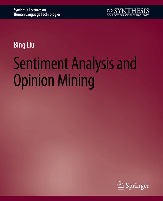 Synthesis Lectures on Human Language Technologies- Sentiment ... - cover