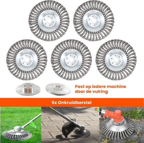 Kibani 6-in-1 Multitool incl 5 onkruidborstels- 52 cc - 1.9 PK 2-takt Benzine Motor - Heggenschaar - Kettingzaag - Grastrimmer - Maaidraad 100M - Onkruidborstel - Zaagblad - Maaidraad 100m - Bosmaaier - Combitool van Kibani — afbeelding 5